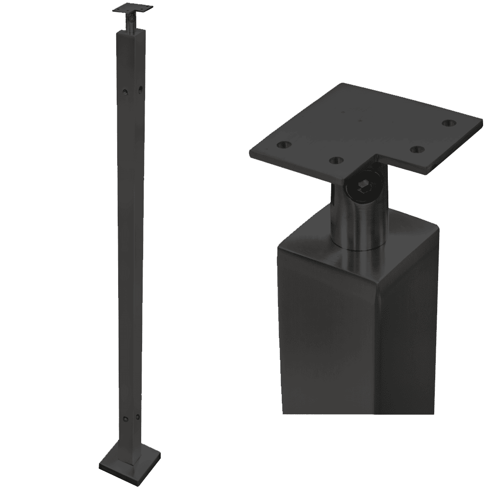 90 DEGREE BILATERAL GLASS CLAMP POST