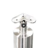 90 DEGREE BILATERAL GLASS CLAMP ROUND POST