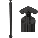 90 DEGREE BILATERAL GLASS CLAMP ROUND POST