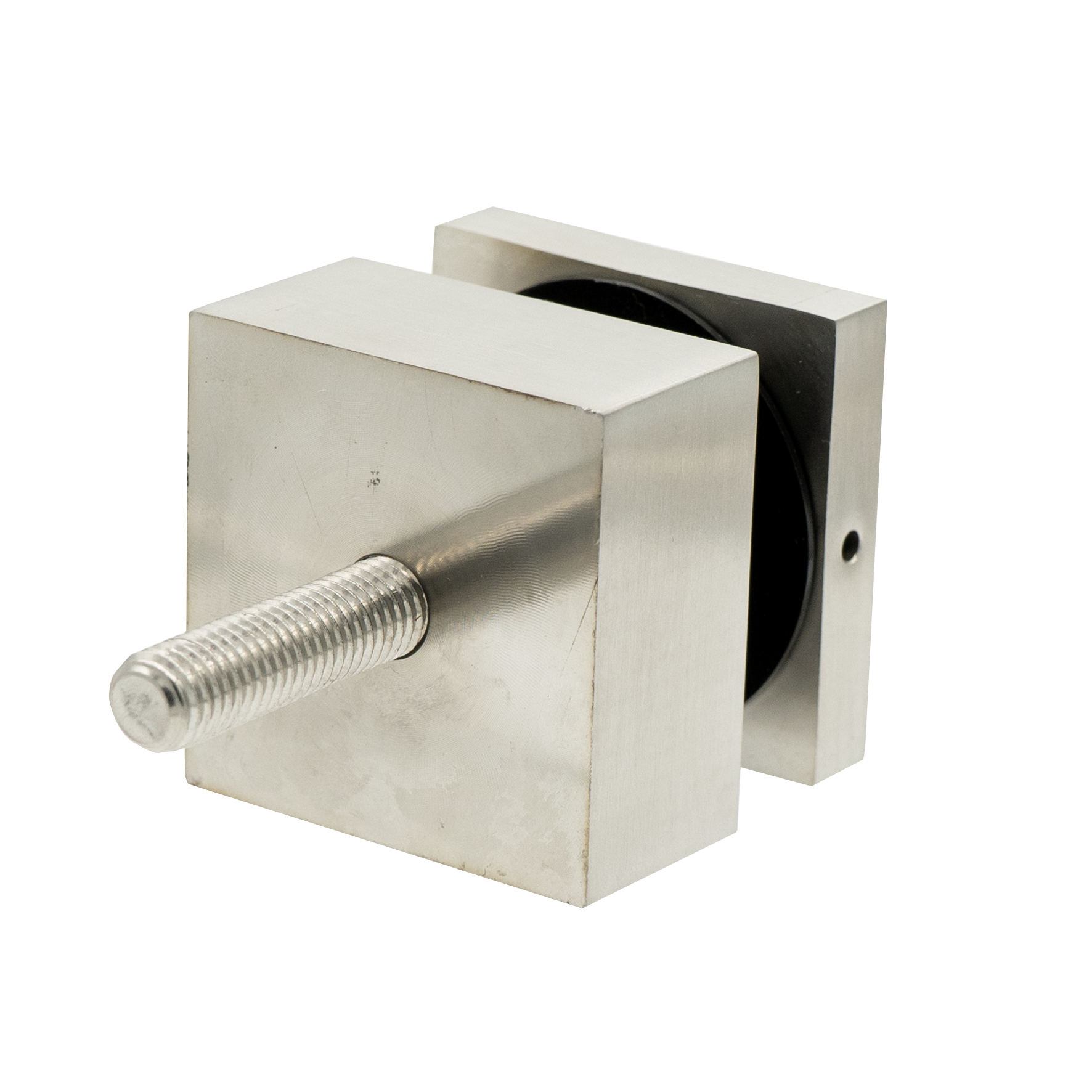 GLASS RAIL SQUARE STANDOFF BASE & CAP - 2 in DIAMETER X 1 in LONG PROJ ...