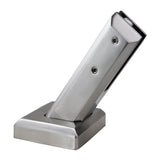 8 7/8" SQUARE SURFACE MOUNT POST CLAMP FOR8 7/8" SQUARE SURFACE MOUNT POST CLAMP FOR BEVEL STAIRS WITH BASE COVER-BRUSHED NICKEL BEVEL STAIRS WITH BASE COVER