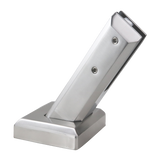 8 7/8" SQUARE SURFACE MOUNT POST CLAMP FOR8 7/8" SQUARE SURFACE MOUNT POST CLAMP FOR BEVEL STAIRS WITH BASE COVER-BRUSHED NICKEL BEVEL STAIRS WITH BASE COVER