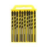 10-PIECE 10 MM (3/8in) TITANIUM DRILL BITS SET