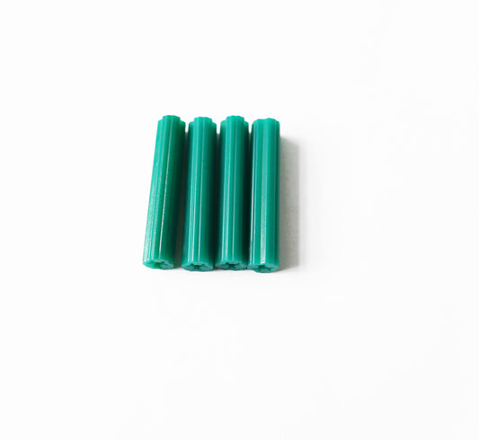 1/4in Hole, 1-1/2in Length 10-12 Screw Expanding PVC Green Screw Anchors