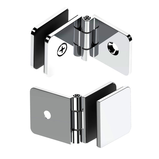 GLASS CLAMP - BEVELED WALL MOUNT ADJUSTABLE - 49 X 44 MM - (ADJ037)