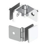 GLASS CLAMP - BEVELED WALL MOUNT ADJUSTABLE - 49 X 44 MM - (ADJ037)