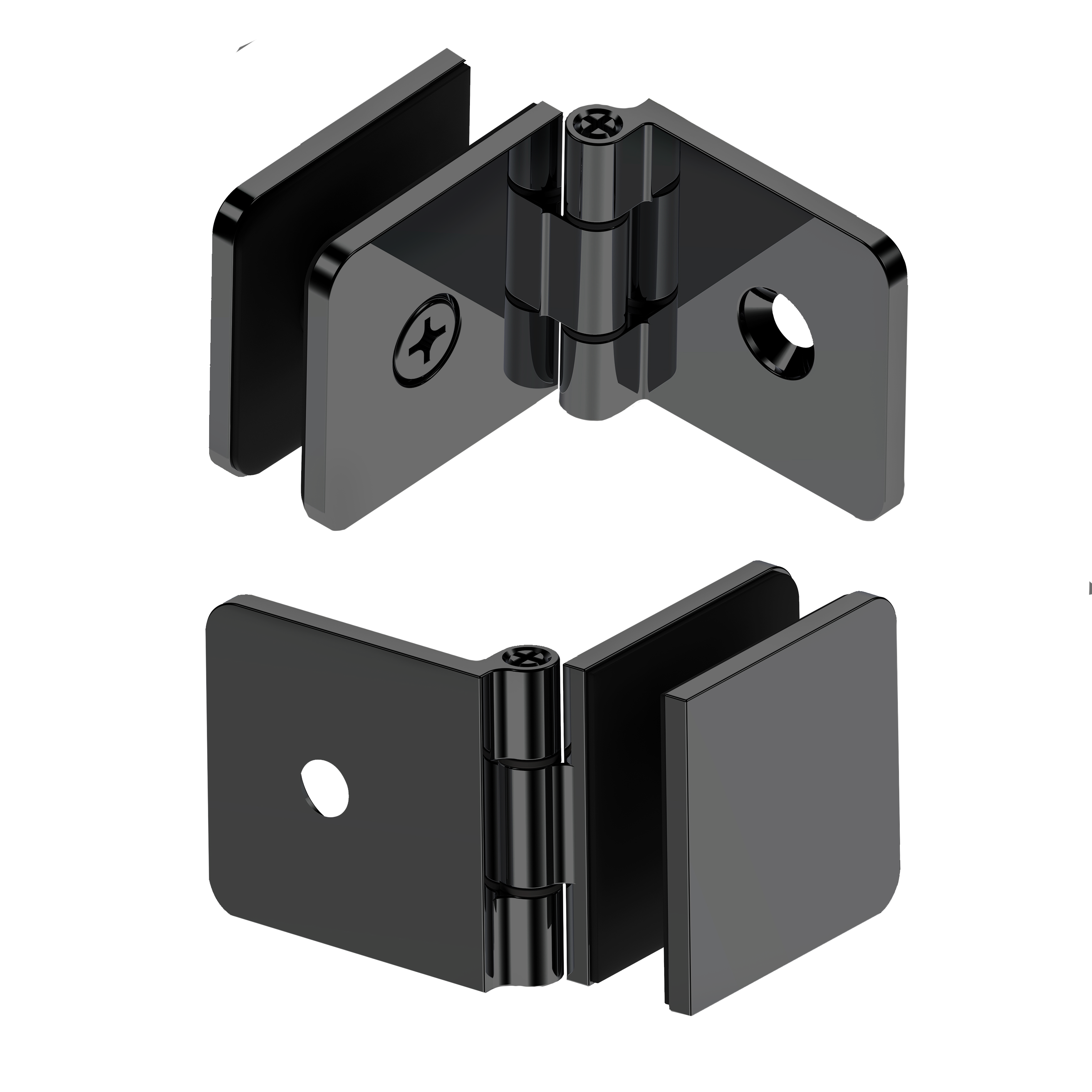 GLASS CLAMP - BEVELED WALL MOUNT ADJUSTABLE - 49 X 44 MM - (ADJ037)