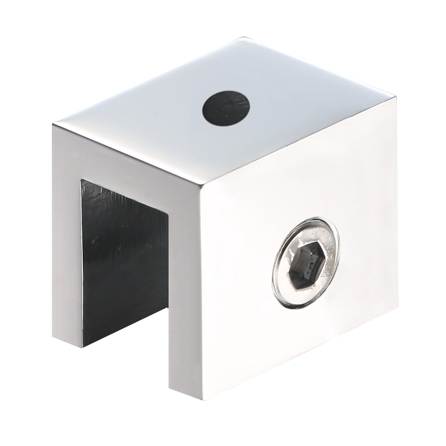 GLASS CLAMP - SQUARE INTERIOR SHOWER SHELF CLAMP (FA10)