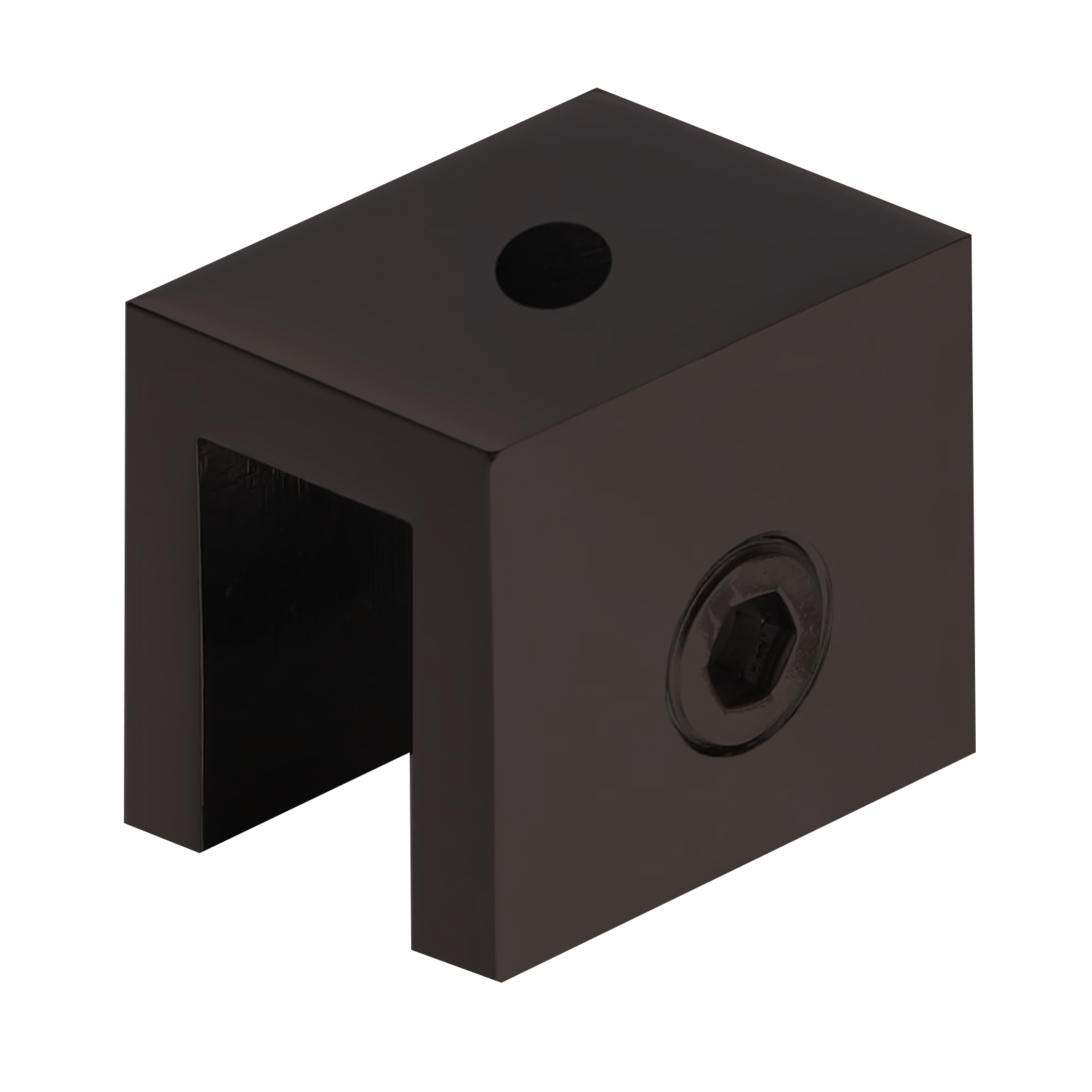 GLASS CLAMP - SQUARE INTERIOR SHOWER SHELF CLAMP (FA10)