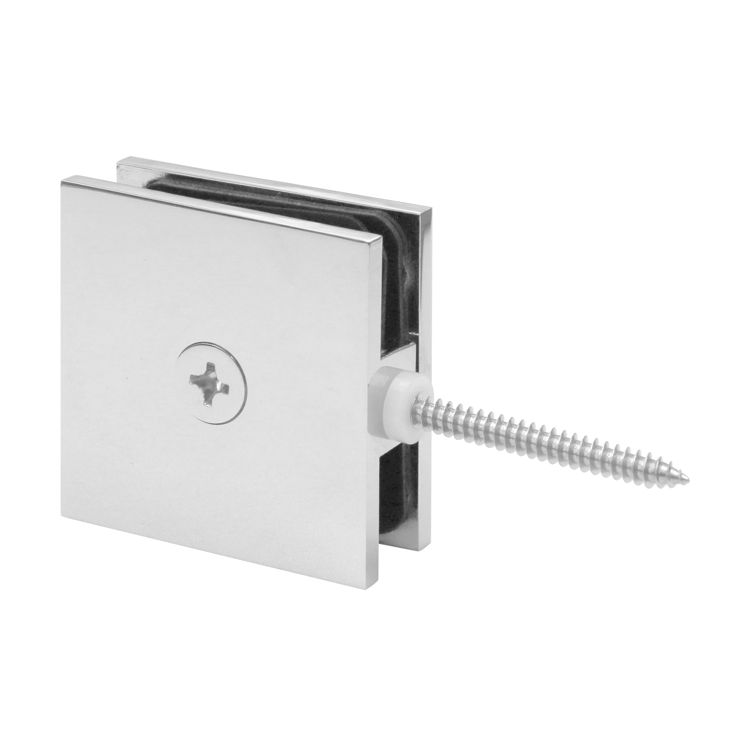 GLASS CLAMP - SQUARE WALL MOUNT - 51 X 51 MM - (SGC186)