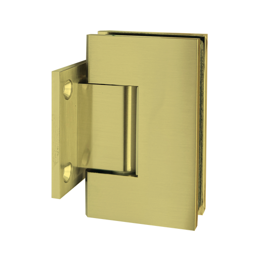 HINGE GIN SERIES - SQUARE WALL MOUNT SHORT H-PLATE 90 DEGREES - (GEN074) INCLUDES INSTALLATION HARDWARE