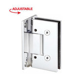 HINGE GIN SERIES - SQUARE ADJUSTABLE WALL MOUNT H-PLATE 90 DEGREES