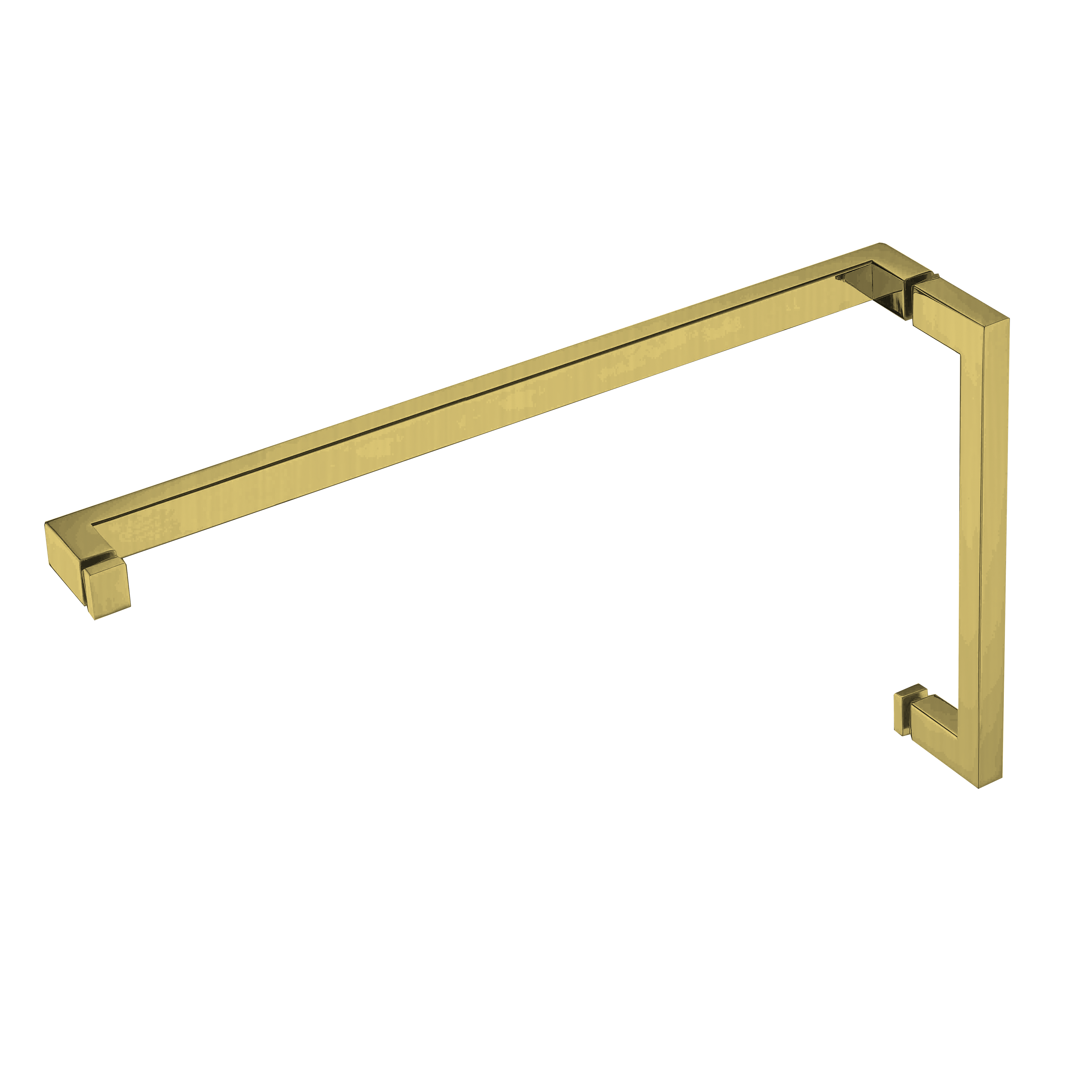 HANDLE & TOWEL BAR COMBO - SQUARE W/ METAL WASHERS 8' HDL & 18' TB - (HTS8X18)