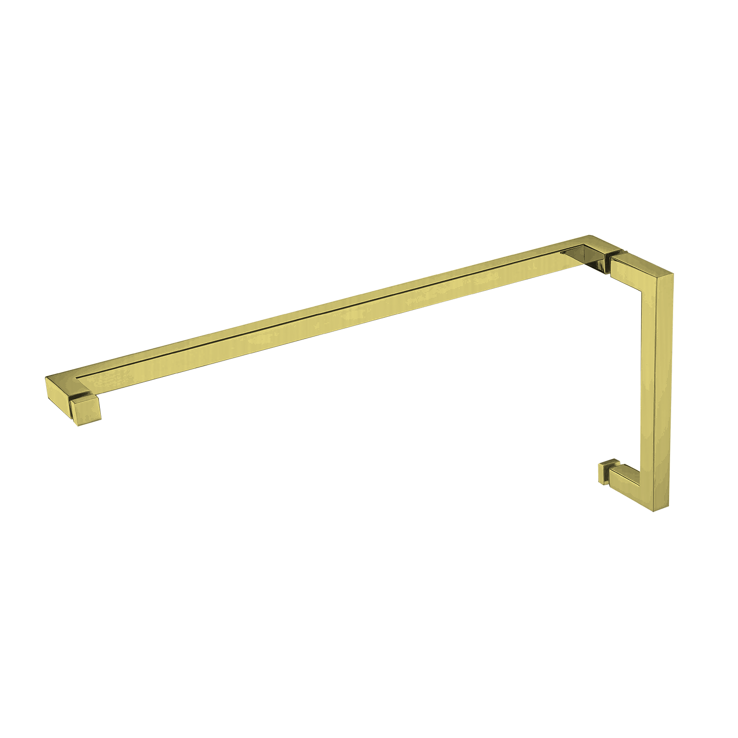 HANDLE & TOWEL BAR COMBO - SQUARE W/ METAL WASHERS 8' HDL & 24' TB -(HTS8X24)