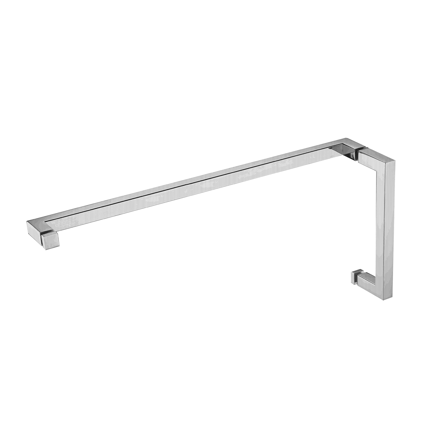 HANDLE & TOWEL BAR COMBO - SQUARE W/ METAL WASHERS 8' HDL & 24' TB -(HTS8X24)