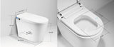 Unikoo Smart Toilet - Auto Open/Close, One Piece Elongated Design, LED Display ADA Compliant Comfort Height Toilet, Foot Sensor Flush, Auto Flush System, Heated Seat, Night Light for Modern Bathroom