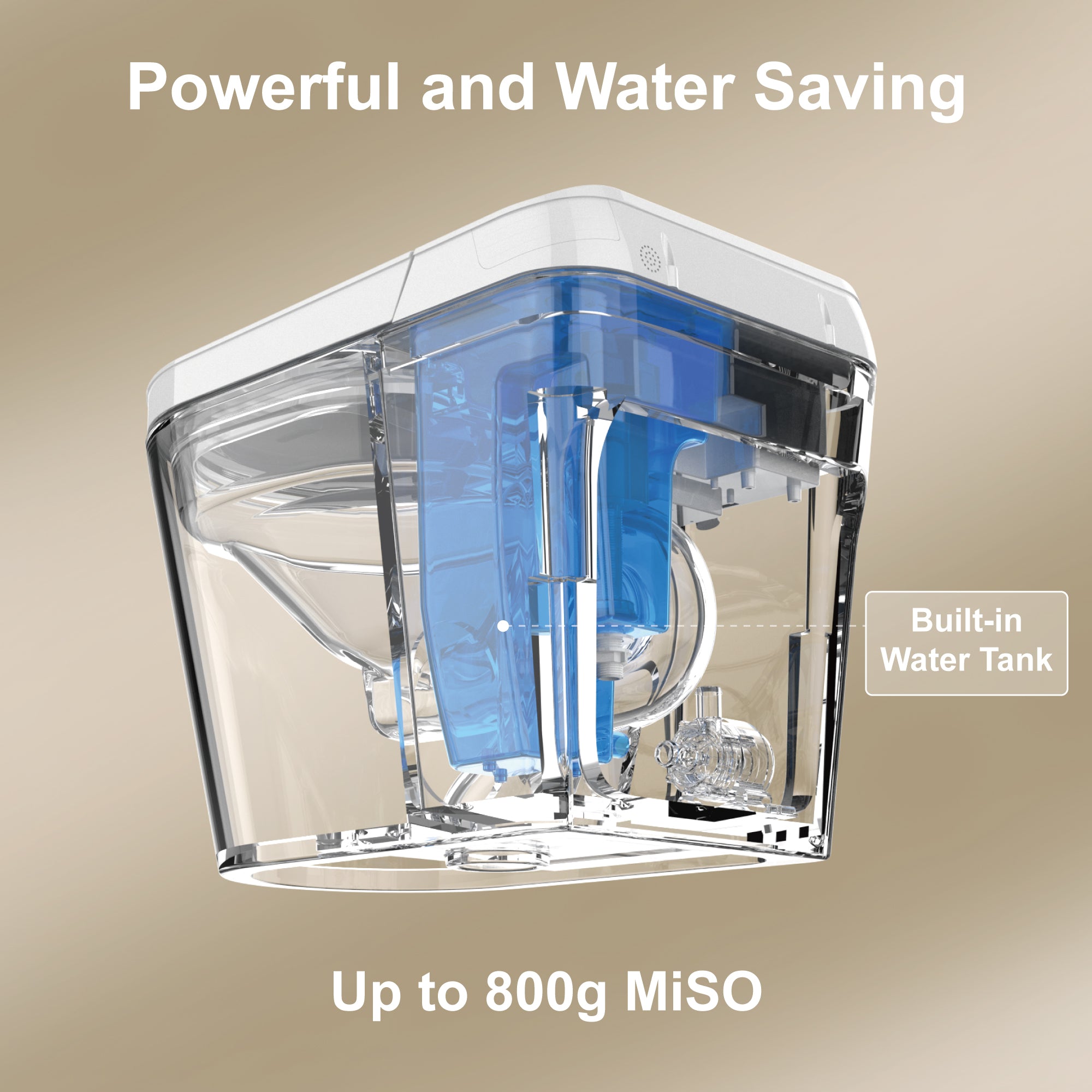 Unikoo Smart Toilet - Auto Open/Close, One Piece Elongated Design, LED Display ADA Compliant Comfort Height Toilet, Foot Sensor Flush, Auto Flush System, Heated Seat, Night Light for Modern Bathroom