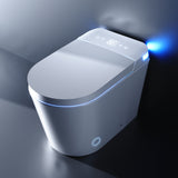 Unikoo Smart Toilet - Auto Open/Close, One Piece Elongated Design, LED Display ADA Compliant Comfort Height Toilet, Foot Sensor Flush, Auto Flush System, Heated Seat, Night Light for Modern Bathroom