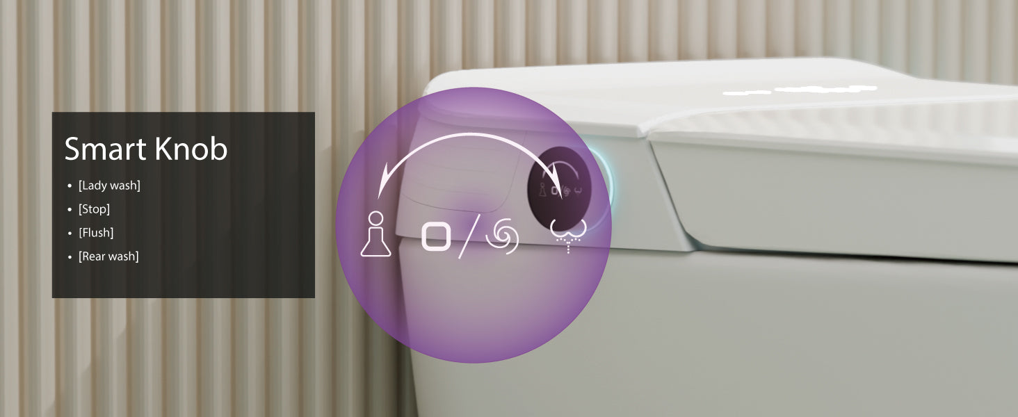 Unikoo Smart Toilet - Auto Open/Close, One Piece Elongated Design, LED Display ADA Compliant Comfort Height Toilet, Foot Sensor Flush, Auto Flush System, Heated Seat, Night Light for Modern Bathroom