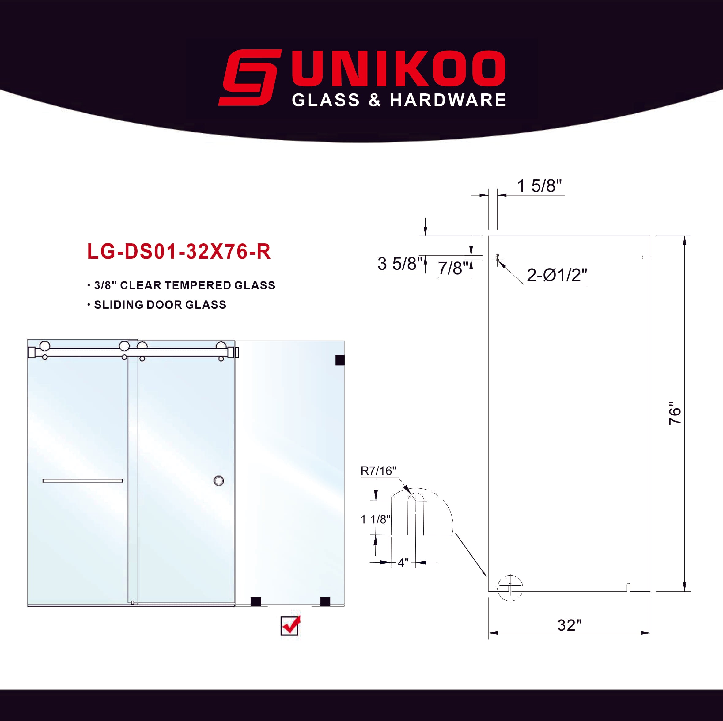 DS01 RETURN PANEL-LAMINATED GLASS