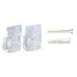 1/4in Square Beveled Clear Plastic Mirror Clips