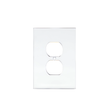 Clear Single Duplex Plug Acrylic Mirror Plate