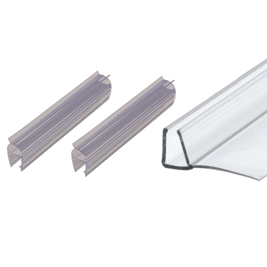 PLASTIC SEAL - SINGLE SLIDING DOOR COMBO SET - 2 GLASS-TO-WALL SEALING STRIPS & 1 GAP FINSEAL