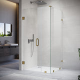 UKH07 30-1/8 to 31 in. W X 30 to 32 in. D X 80 in. H Frameless Hinged Shower Door with EnduroShield 3/8 in. Clear Glass with 24 in. Door Panel