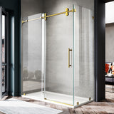 UKS04RP 66 to 72 in. W X 38-40 in. D X 80 in. H U-Channel Frameless Sliding Shower Door  with EnduroShield 3/8 in. Clear Glass