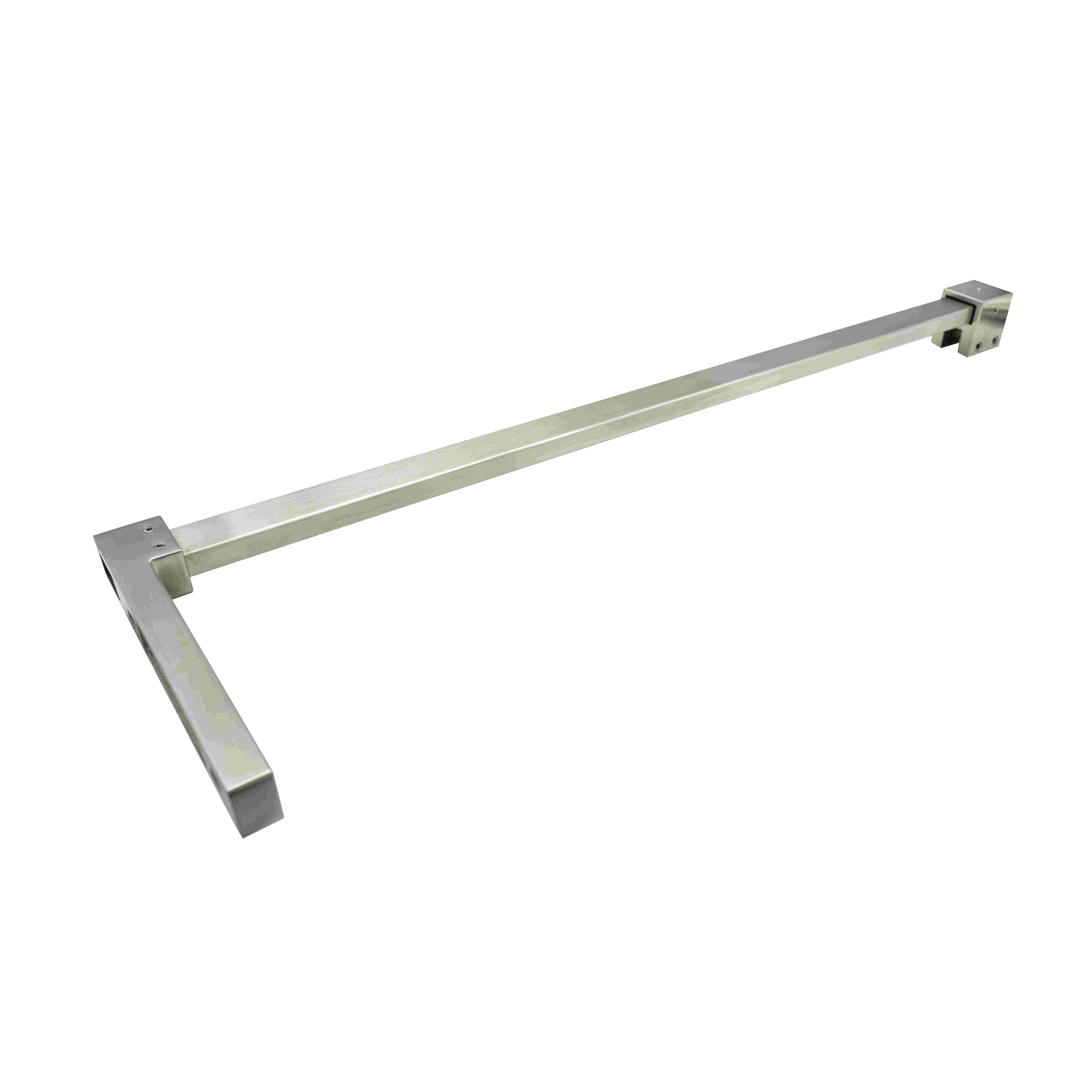 SUPPORT BAR - SQUARE L-SHAPED WALL-TO-GLASS 24'