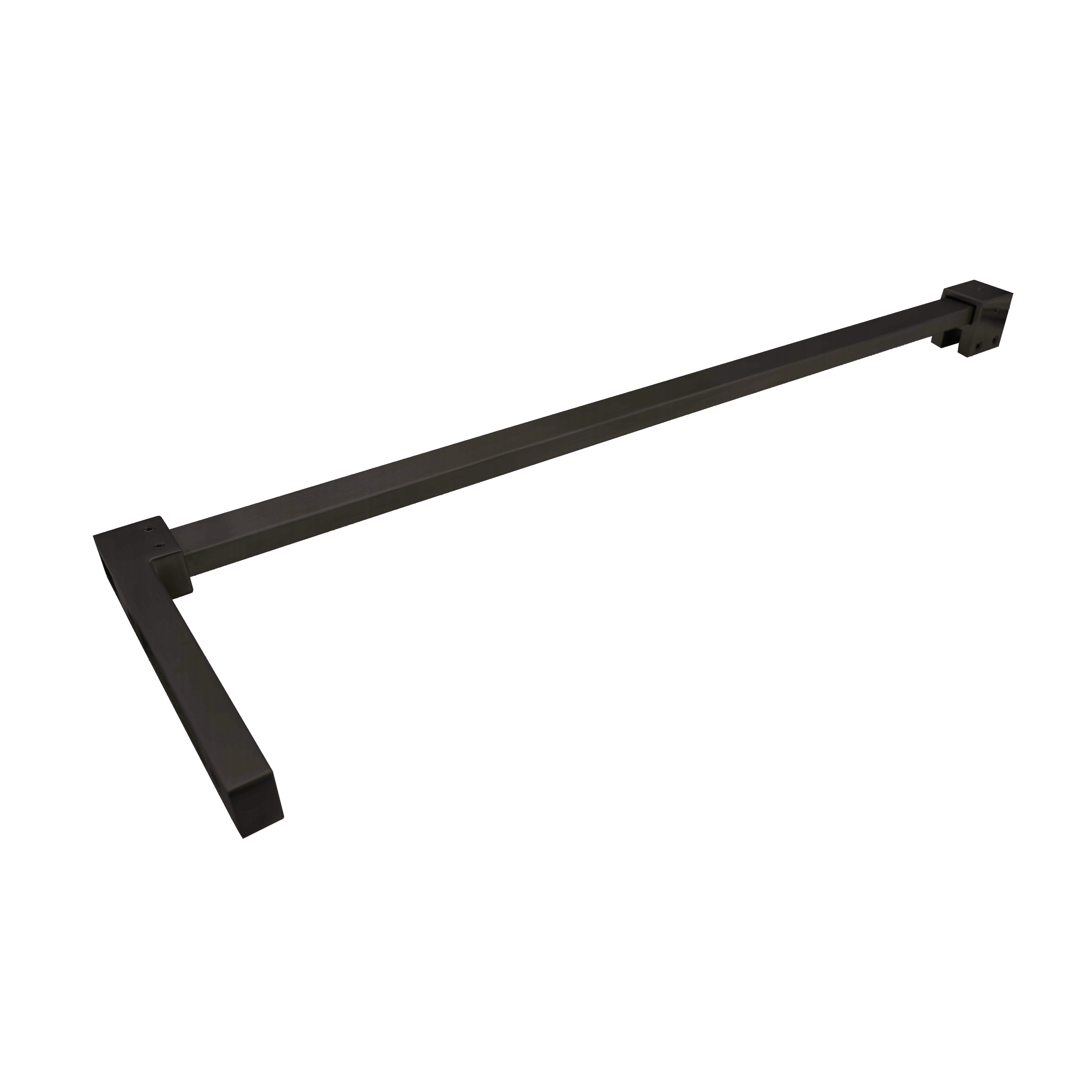 SUPPORT BAR - SQUARE L-SHAPED WALL-TO-GLASS 24'