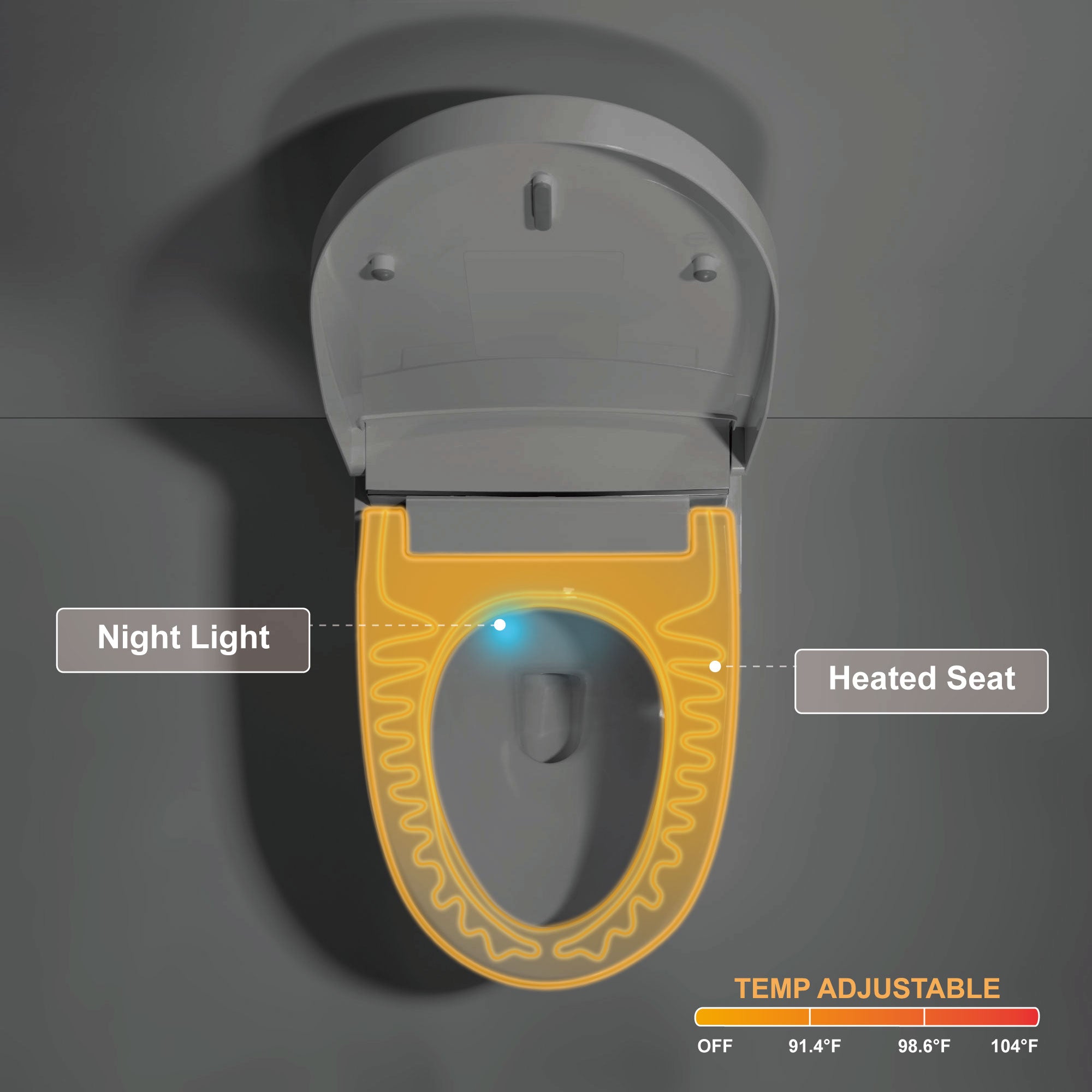 Unikoo One-Piece Smart Toilet with Auto Open/Close Lid, Foot Sensor Flush, Heated Seat & ADA Comfort Height