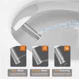 Unikoo Smart Toilet - Auto Open/Close, One Piece Elongated Design, LED Display ADA Compliant Comfort Height Toilet, Foot Sensor Flush, Auto Flush System, Heated Seat, Night Light for Modern Bathroom