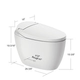 Unikoo Smart Toilet, One Piece Elongated Toilet with Foot Sensor, ADA Comfort Height, Blackout Flush, Auto Flush, Heated Seat, Nightlight for Bathroom