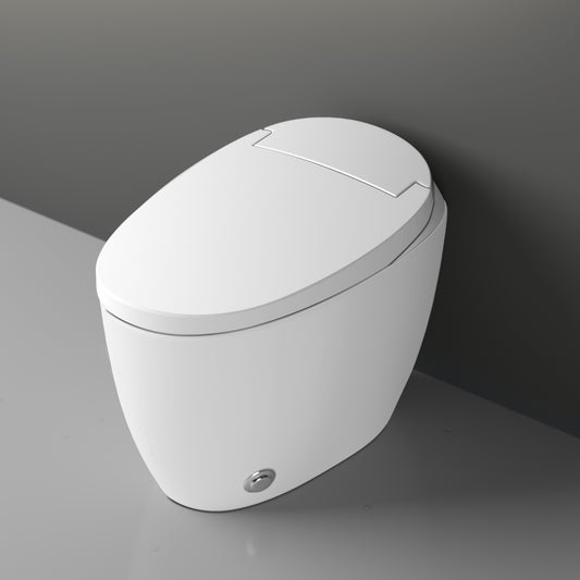 Unikoo Smart Toilet, One Piece Elongated Toilet with Foot Sensor, ADA Comfort Height, Blackout Flush, Auto Flush, Heated Seat, Nightlight for Bathroom