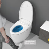 Unikoo Smart Toilet, One Piece Elongated Toilet with Foot Sensor, ADA Comfort Height, Blackout Flush, Auto Flush, Heated Seat, Nightlight for Bathroom