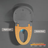 Unikoo Smart Toilet, One Piece Elongated Toilet with Foot Sensor, ADA Comfort Height, Blackout Flush, Auto Flush, Heated Seat, Nightlight for Bathroom