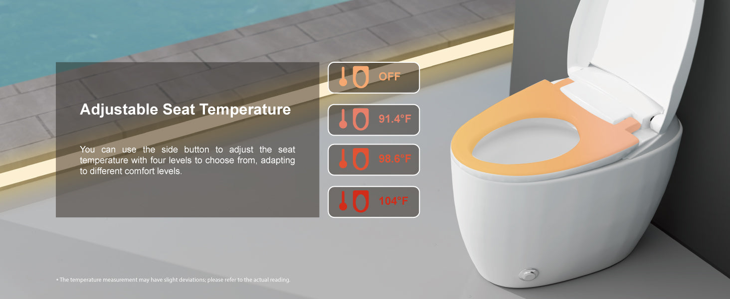 Unikoo Smart Toilet, One Piece Elongated Toilet with Foot Sensor, ADA Comfort Height, Blackout Flush, Auto Flush, Heated Seat, Nightlight for Bathroom