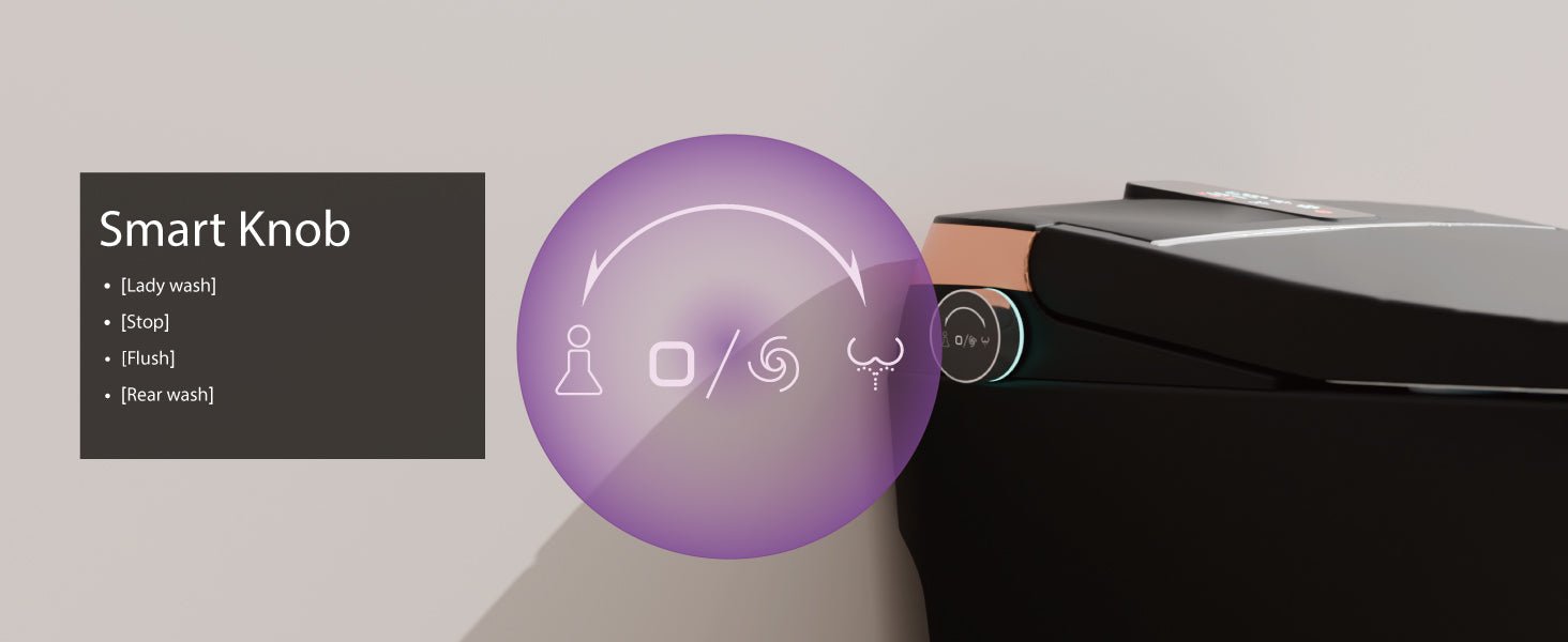 Unikoo Smart Toilet - Auto Open/Close, One Piece Elongated Design, LED Display ADA Compliant Comfort Height Toilet, Foot Sensor Flush, Auto Flush System, Heated Seat, Night Light for Modern Bathroom