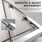 UK-E 40" L x 40" W x 72" H Square Corner Shower Door, Durable Aluminum Sliding Shower Enclosure with Enduro Shield 1/4" ANSI Certified Tempered Glass