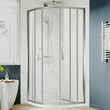 UK-F 32" L x 32" W x 72" H Square Corner Shower Door, Durable Aluminum Sliding Shower Enclosure with EnduroShield 1/4" ANSI Certified Tempered Glass