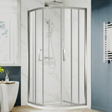 UK-F 32" L x 32" W x 72" H Square Corner Shower Door, Durable Aluminum Sliding Shower Enclosure with EnduroShield 1/4" ANSI Certified Tempered Glass
