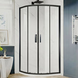 UK-F 32" L x 32" W x 72" H Square Corner Shower Door, Durable Aluminum Sliding Shower Enclosure with EnduroShield 1/4" ANSI Certified Tempered Glass