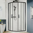 UK-F 32" L x 32" W x 72" H Square Corner Shower Door, Durable Aluminum Sliding Shower Enclosure with EnduroShield 1/4" ANSI Certified Tempered Glass