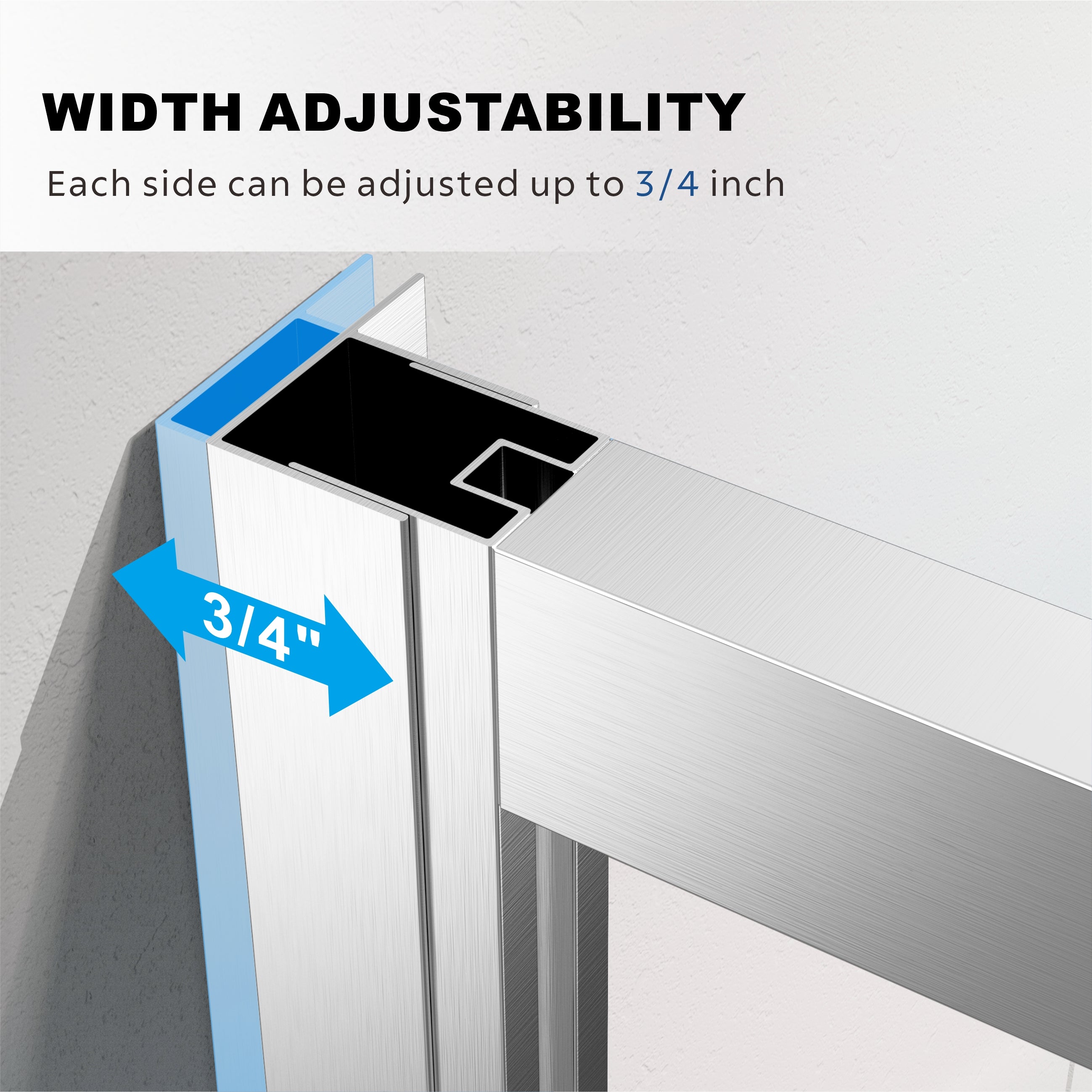 UK-F 32" L x 32" W x 72" H Square Corner Shower Door, Durable Aluminum Sliding Shower Enclosure with EnduroShield 1/4" ANSI Certified Tempered Glass