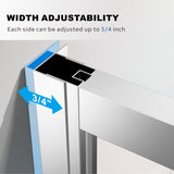 UK-F 32" L x 32" W x 72" H Square Corner Shower Door, Durable Aluminum Sliding Shower Enclosure with EnduroShield 1/4" ANSI Certified Tempered Glass
