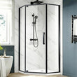 UK-G  Neo-Angel Corner Shower Enclosure, 34 x 34 x 72 Inch, 1/4 Inch Clear Tempered Safety Glass, Outward-Opening Pivot Shower Door with Enduro Shield Easy-Clean Coating
