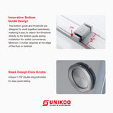 UKD01-46 to 49 in. W x 76 or 80in. 2FP H Double Sliding Frameless Shower Door, EnduroShield 3/8 in. Clear Glass