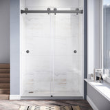 UKD01-46 to 49 in. W x 76 or 80in. 2FP H Double Sliding Frameless Shower Door, EnduroShield 3/8 in. Clear Glass