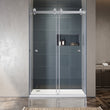 UKD01-50 to 55 in. W x 76 or 80in. 2FP H Double Sliding Frameless Shower Door, EnduroShield 3/8 in. Clear Glass